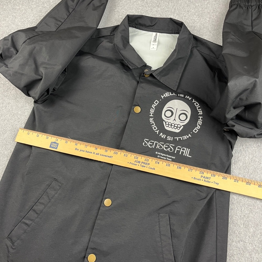 Senses Fail Windbreaker Jacket Mens Medium Black Hell Is In Your Head Band Merch - Picture 7 of 8